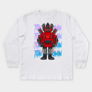 skibidi toilet titan speakerman Kids Long Sleeve T-Shirt